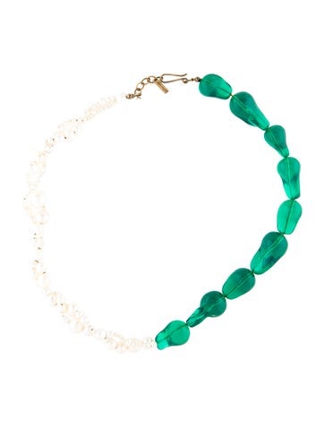 Pre-owned Completedworks Pearl & Resin Parade Of Possibilities Ii Necklace, 17" In Multicolor