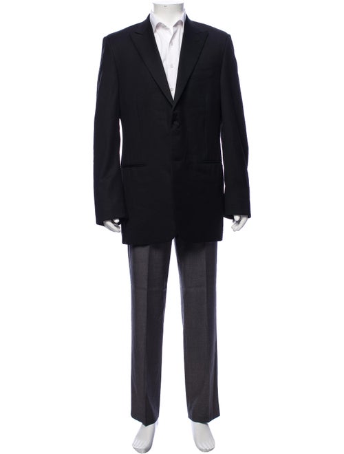 Canali Wool Tuxedo Jacket black