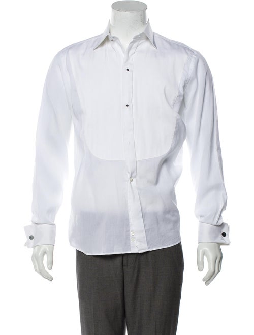 Canali French Cuff Woven Shirt white