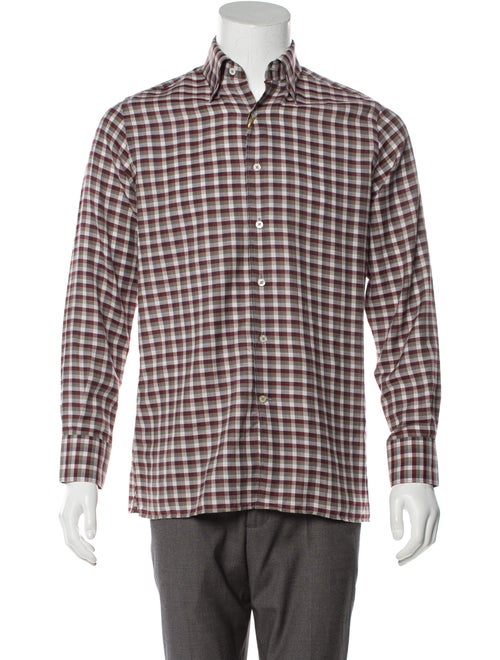 Canali Cashmere-Blend Button-Up Shirt w/ Tags grey