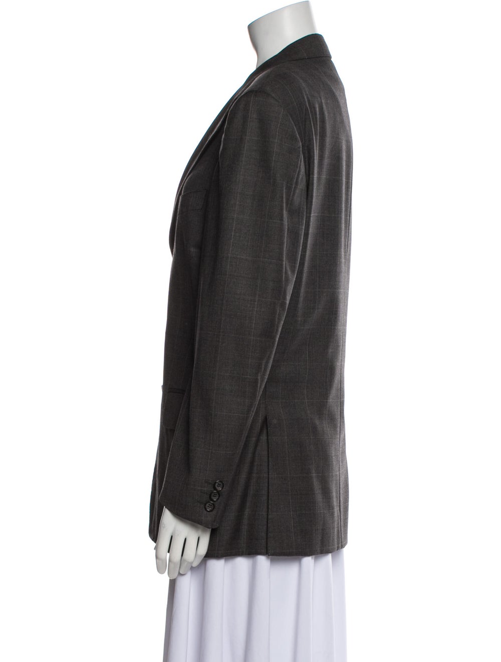 Canali Plaid Print Blazer - image 2
