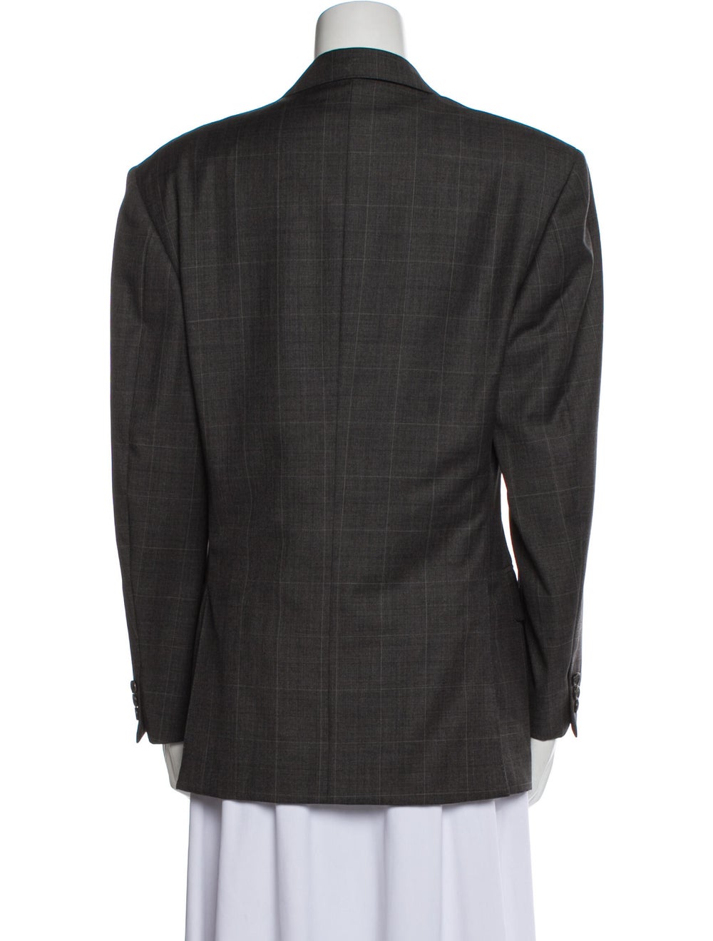 Canali Plaid Print Blazer - image 3