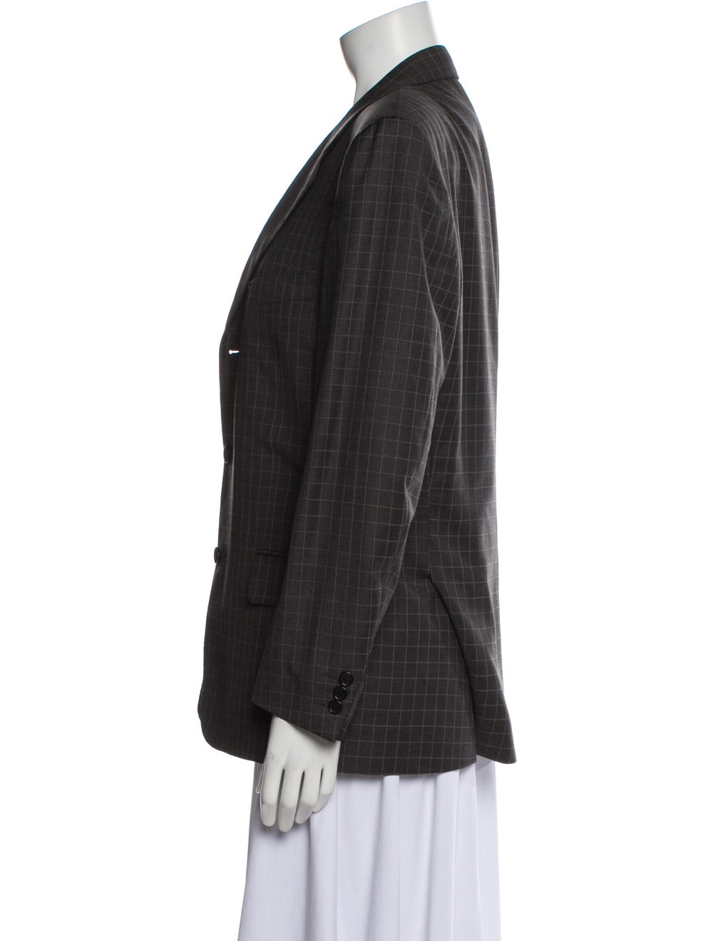 Canali Plaid Print Blazer - image 2