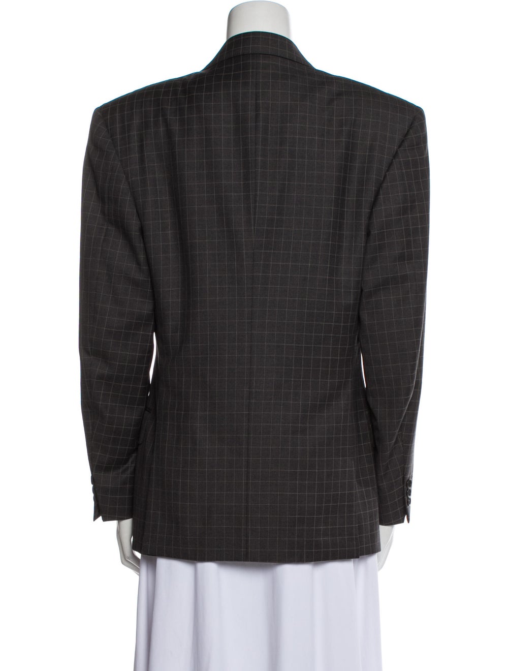 Canali Plaid Print Blazer - image 3