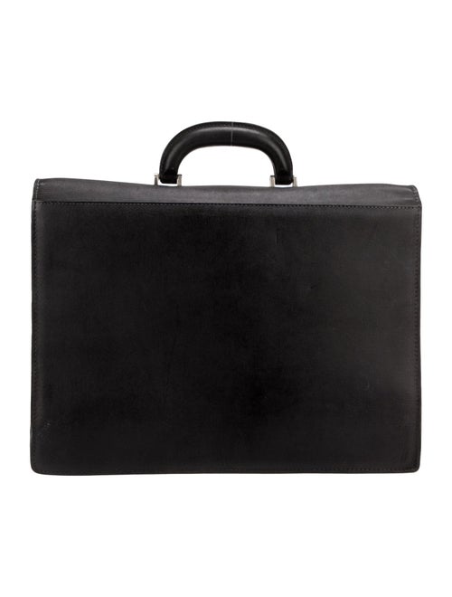 Canali Solid Leather Briefcase