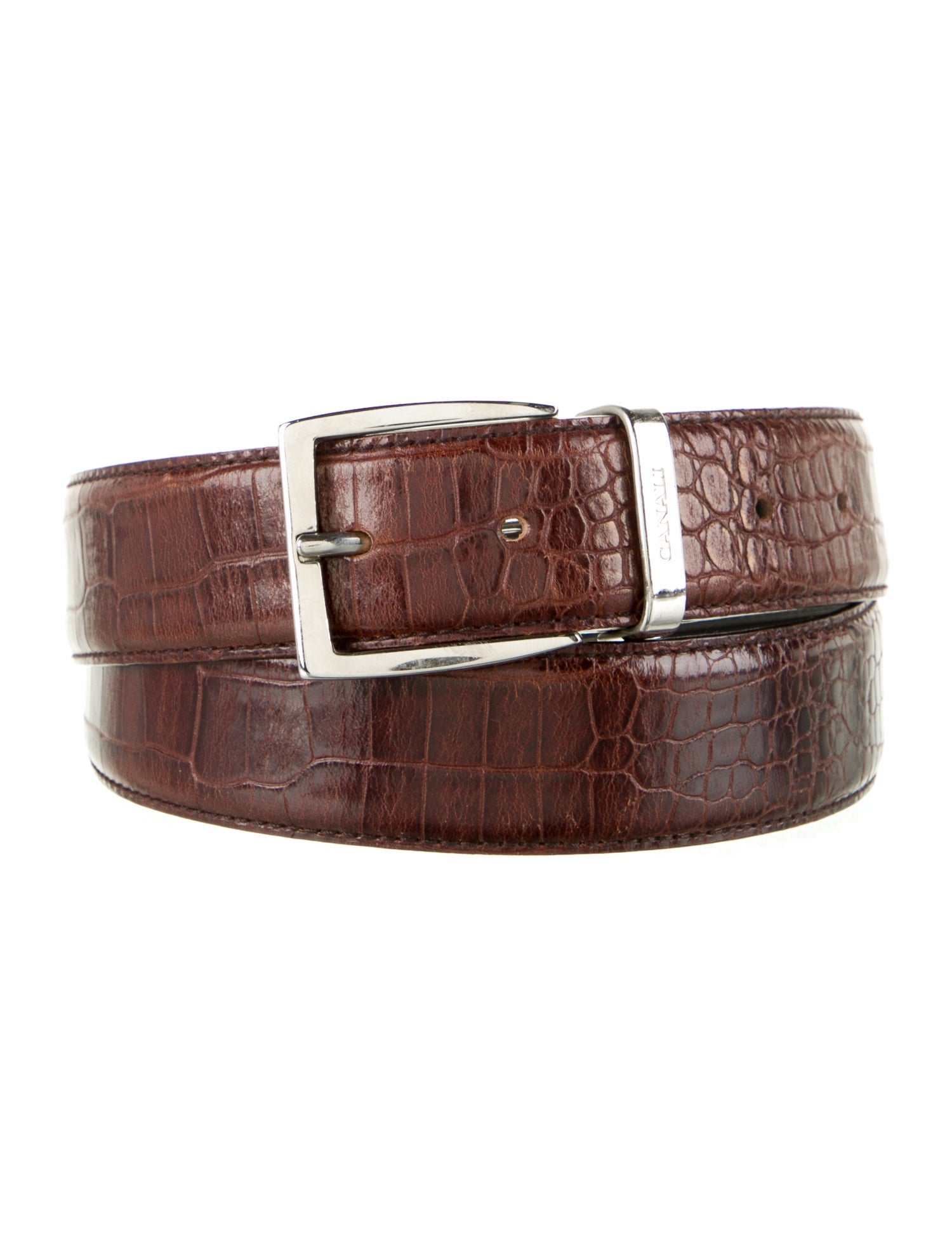 Canali Alligator Belt Brown Belts, Accessories CNL31186 The RealReal