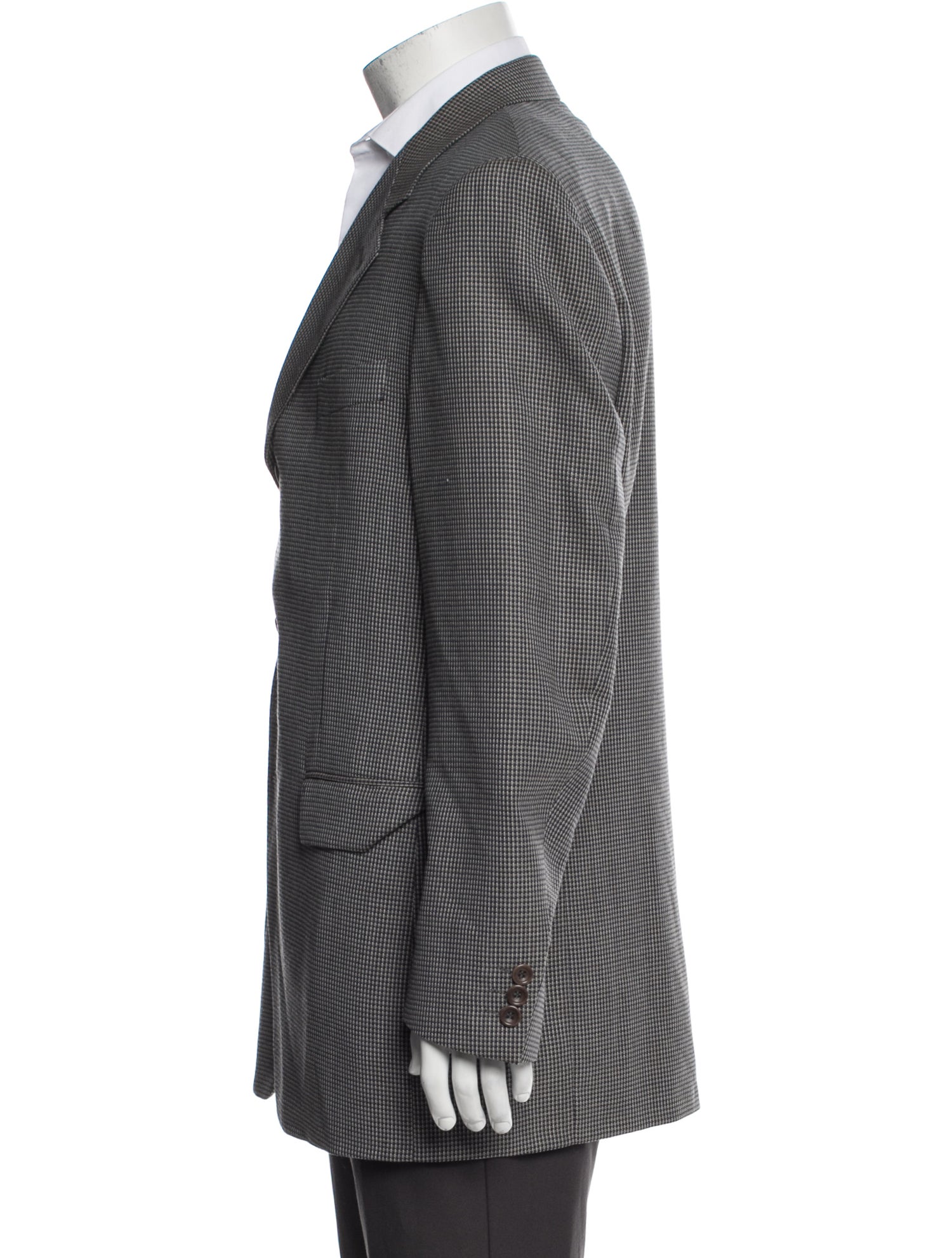 Canali Plaid Print Overcoat