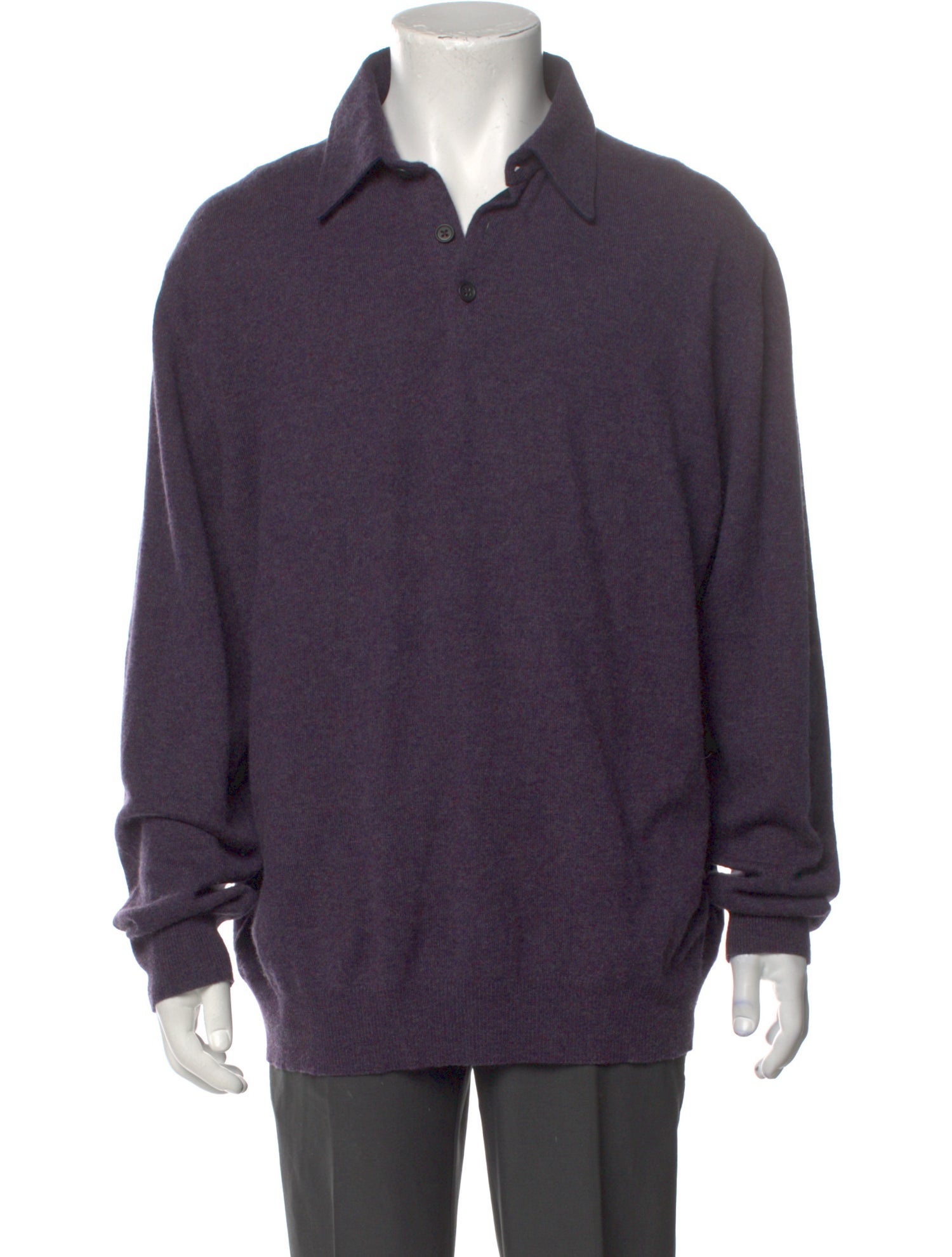 Canali Cashmere Collar Polo Sweater