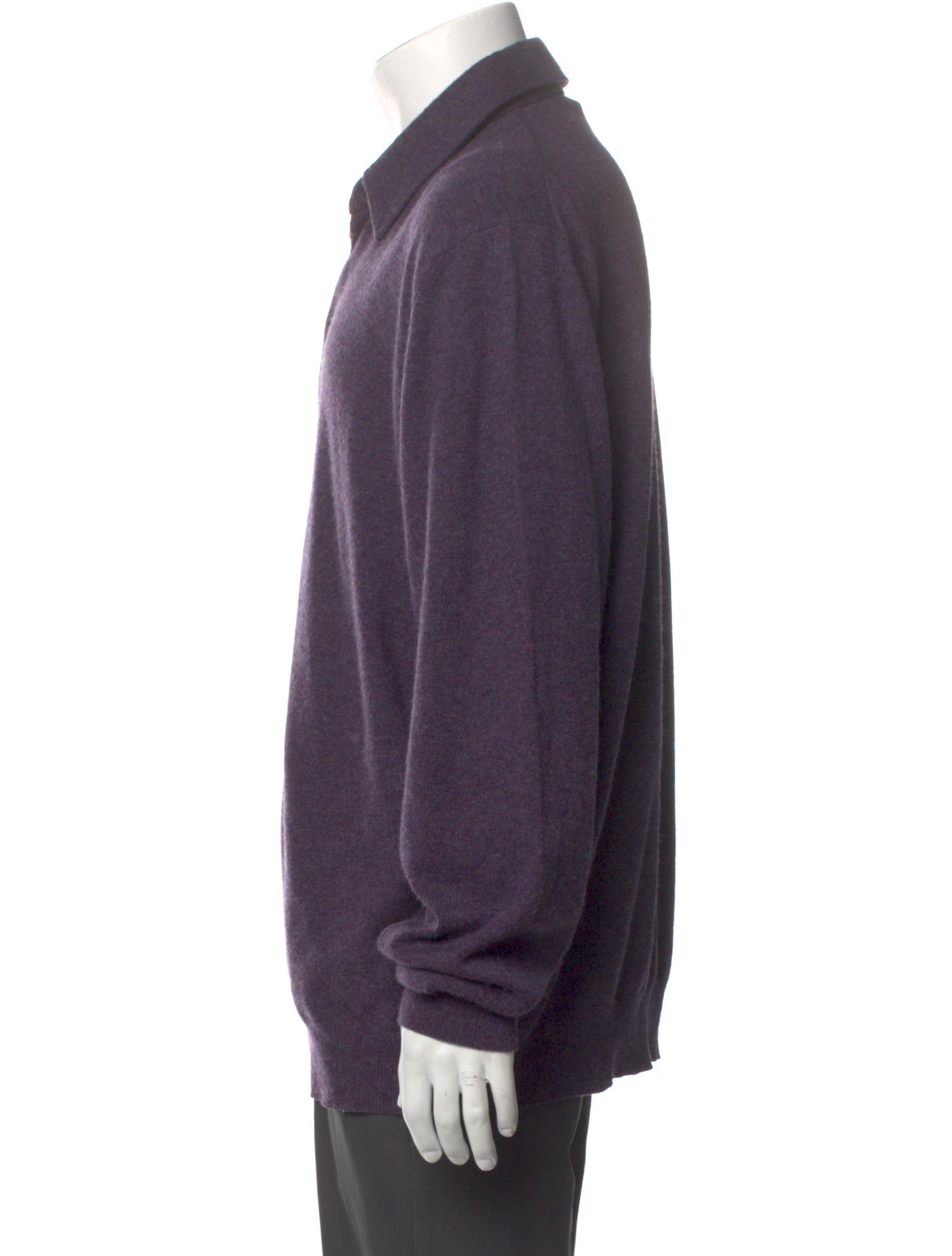 Canali Cashmere Collar Polo Sweater