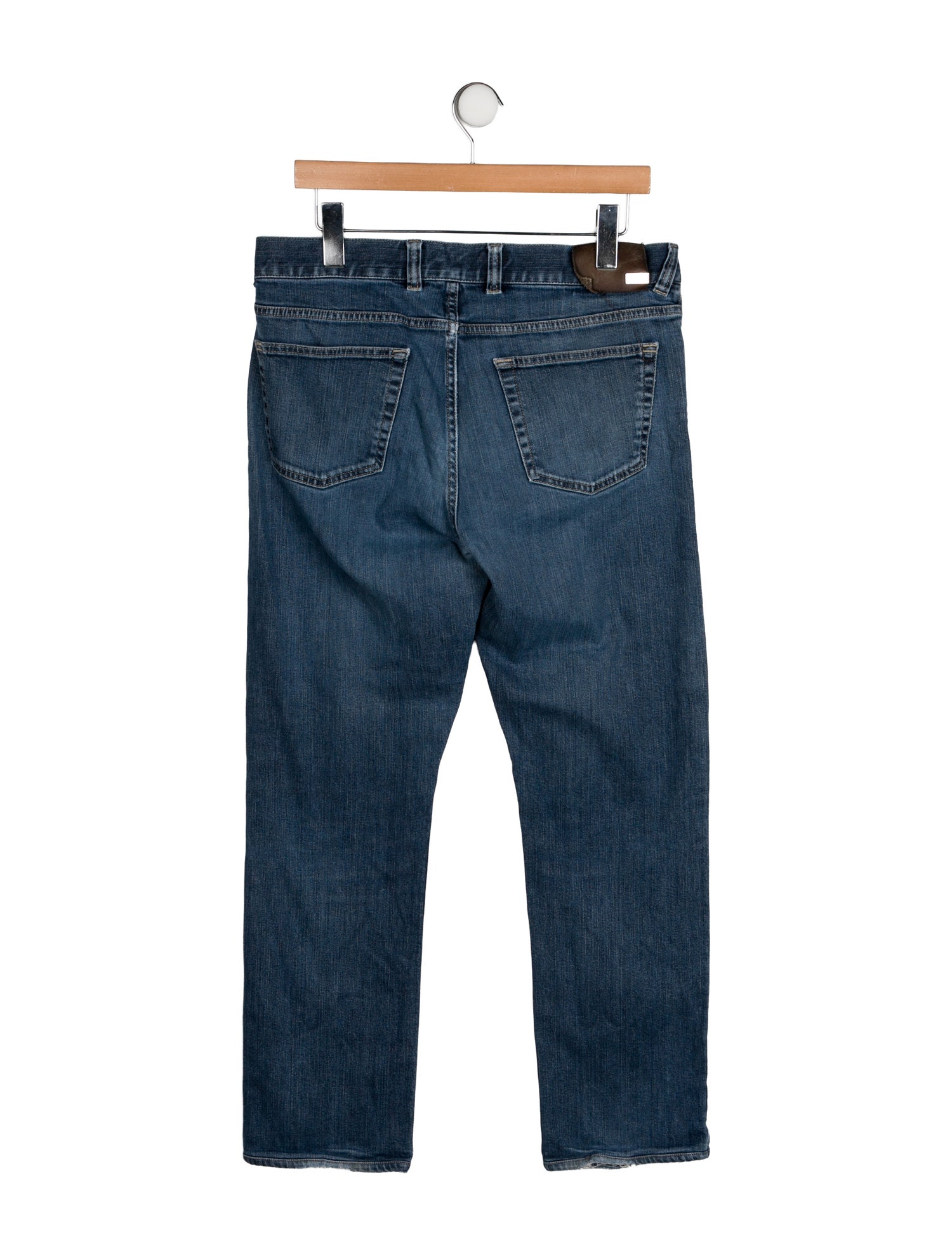 Canali Mid-Rise Straight Leg Jeans