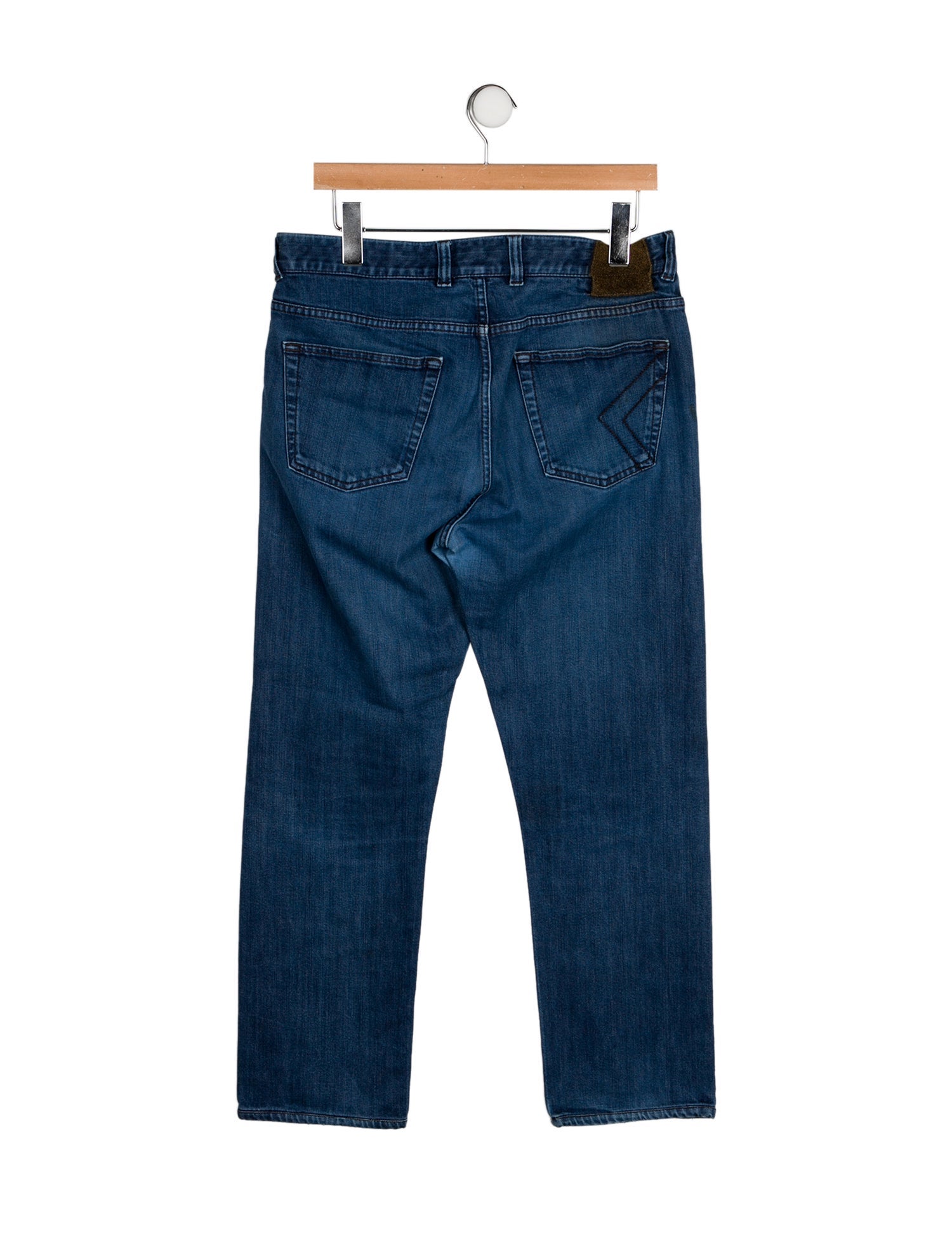Canali Mid-Rise Straight Leg Jeans