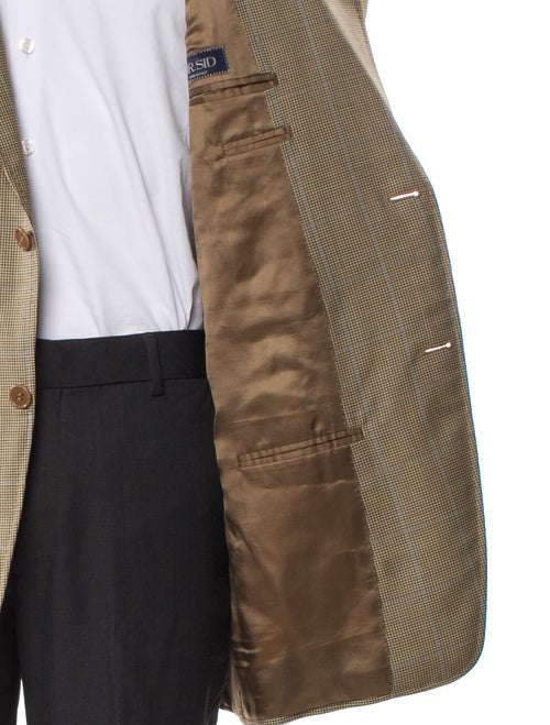 Canali Wool Plaid Print Blazer