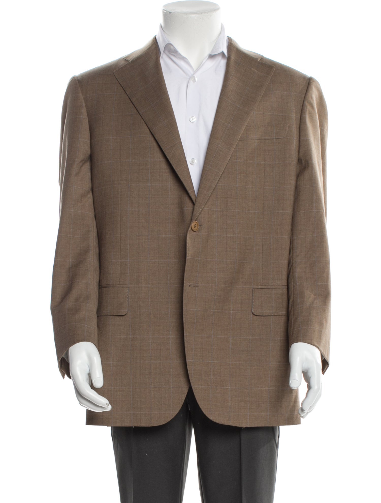 Canali Plaid Print Blazer