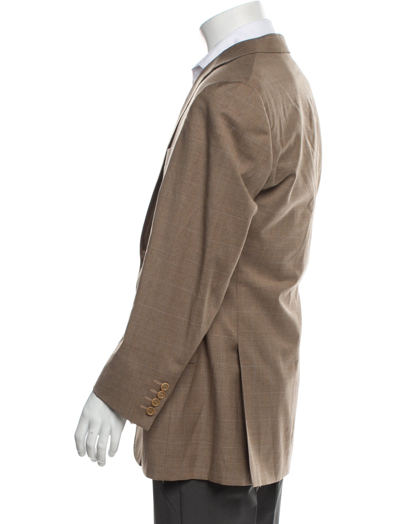 Canali Plaid Print Blazer