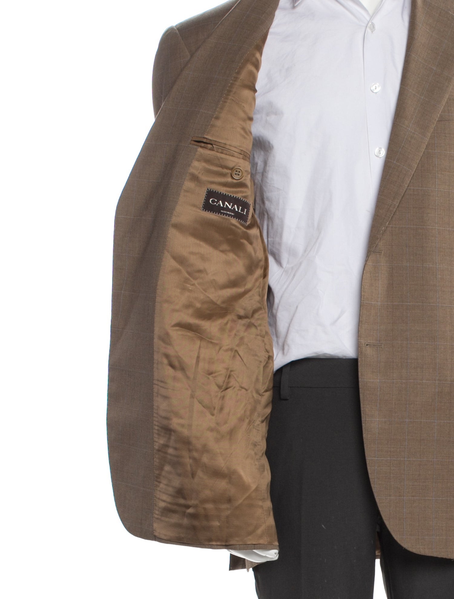 Canali Plaid Print Blazer