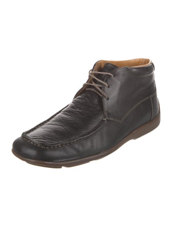 Canali Leather Lace-Up Boots