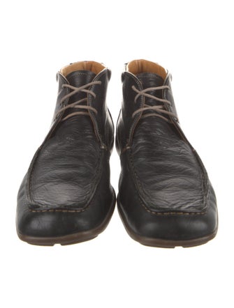 Canali Leather Lace-Up Boots