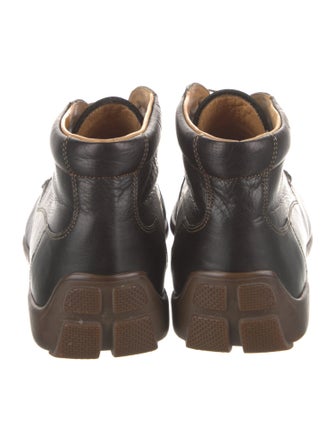 Canali Leather Lace-Up Boots