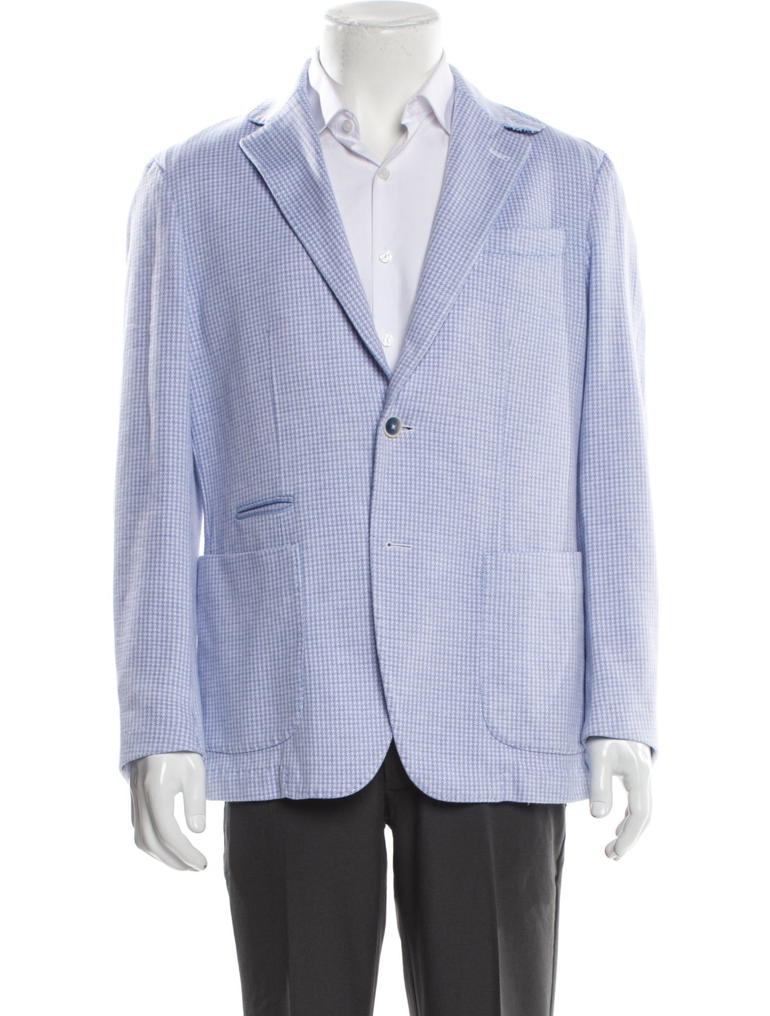 Canali Houndstooth Print Jacket