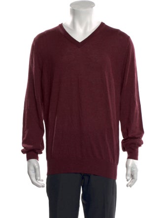 Canali Wool V-Neck Pullover