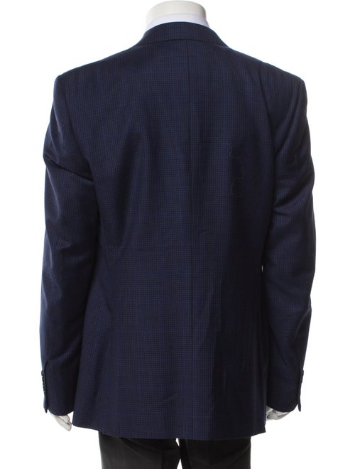 Canali Wool Plaid Print Vest