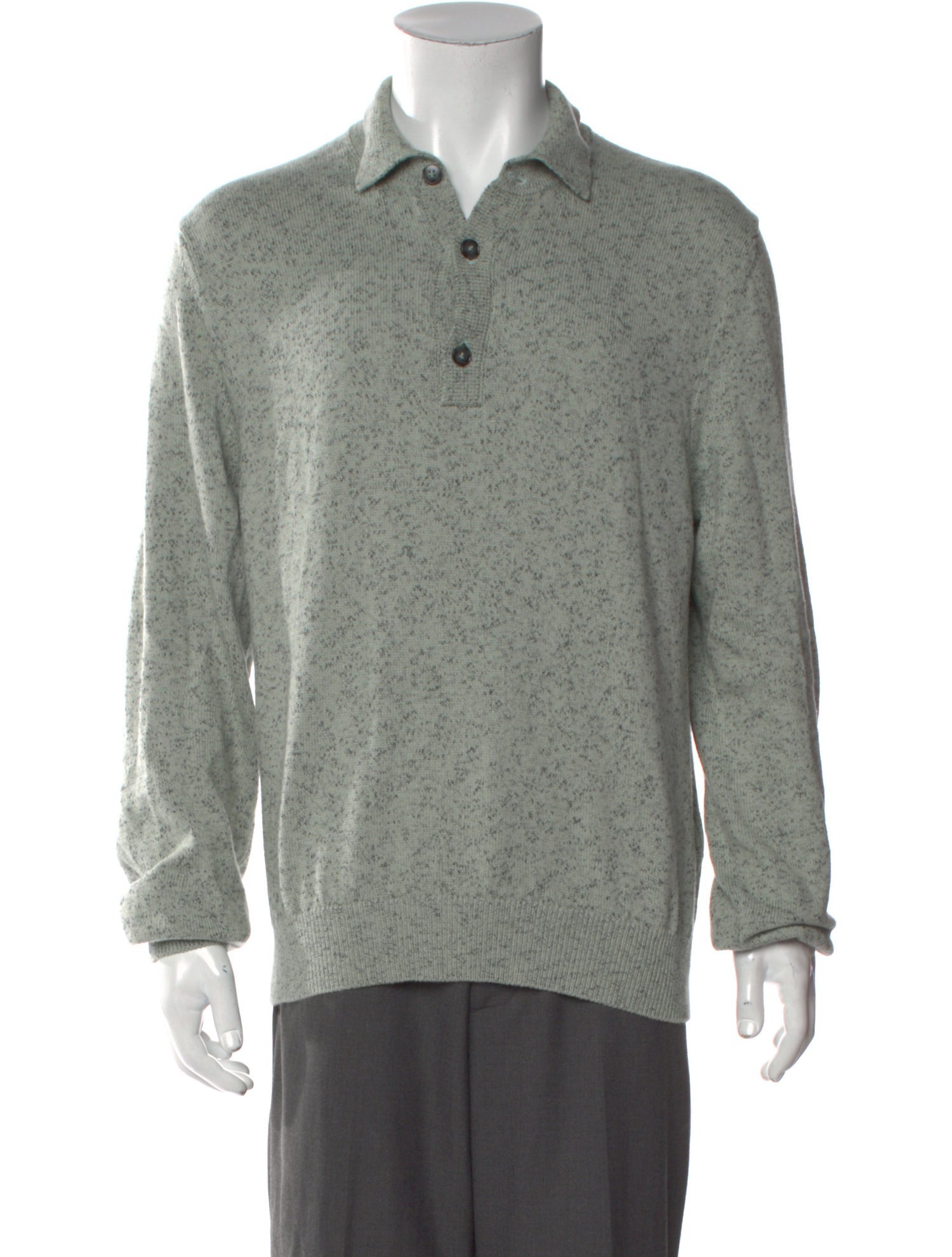 Canali Collar Long Sleeve Polo Sweater
