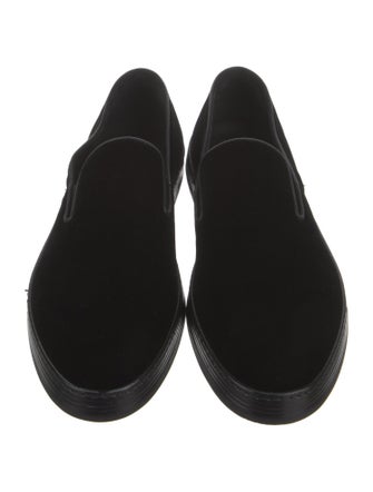 Canali Velvet Leather Trim Embellishment Sneakers