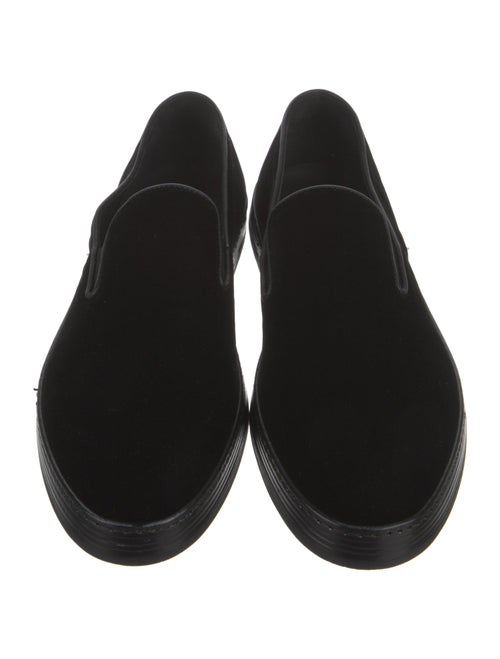 Canali Velvet Leather Trim Embellishment Sneakers