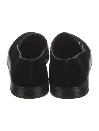 Canali Velvet Leather Trim Embellishment Sneakers