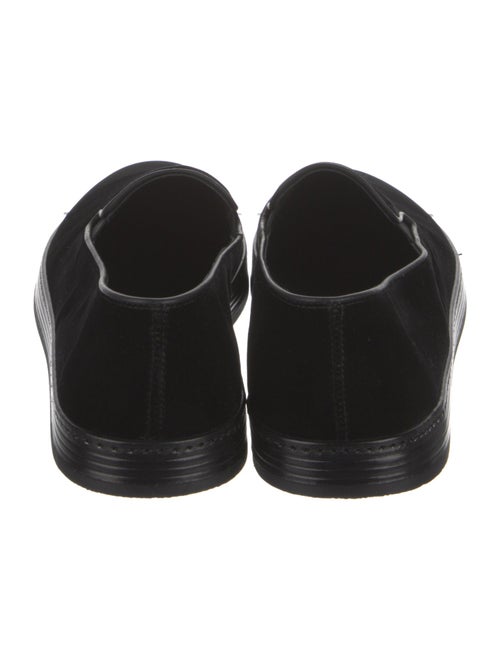 Canali Velvet Leather Trim Embellishment Sneakers