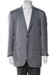 Canali Wool Plaid Print Blazer