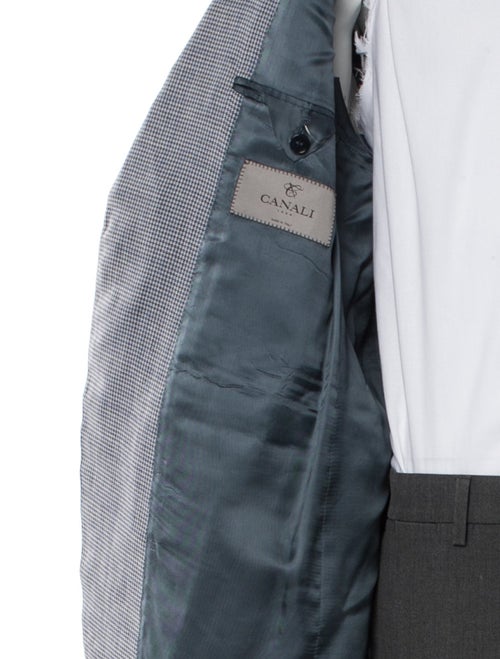 Canali Wool Plaid Print Blazer