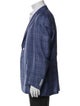 Canali Wool Plaid Print Jacket
