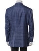 Canali Wool Plaid Print Jacket