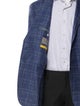 Canali Wool Plaid Print Jacket