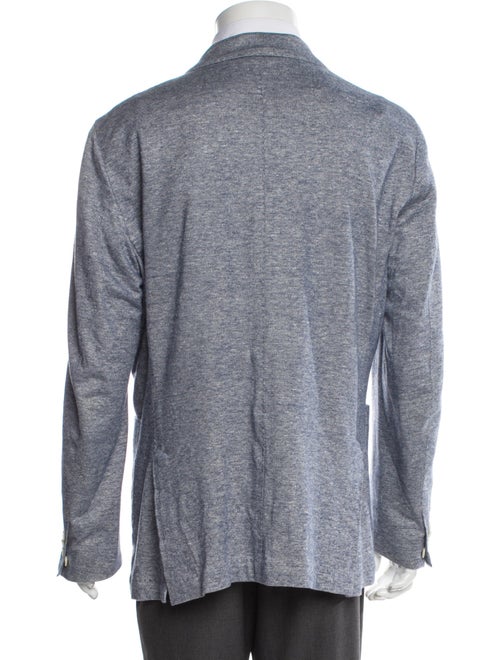 Canali Linen Tweed Pattern Peacoat