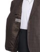 Canali Wool Plaid Print Overcoat