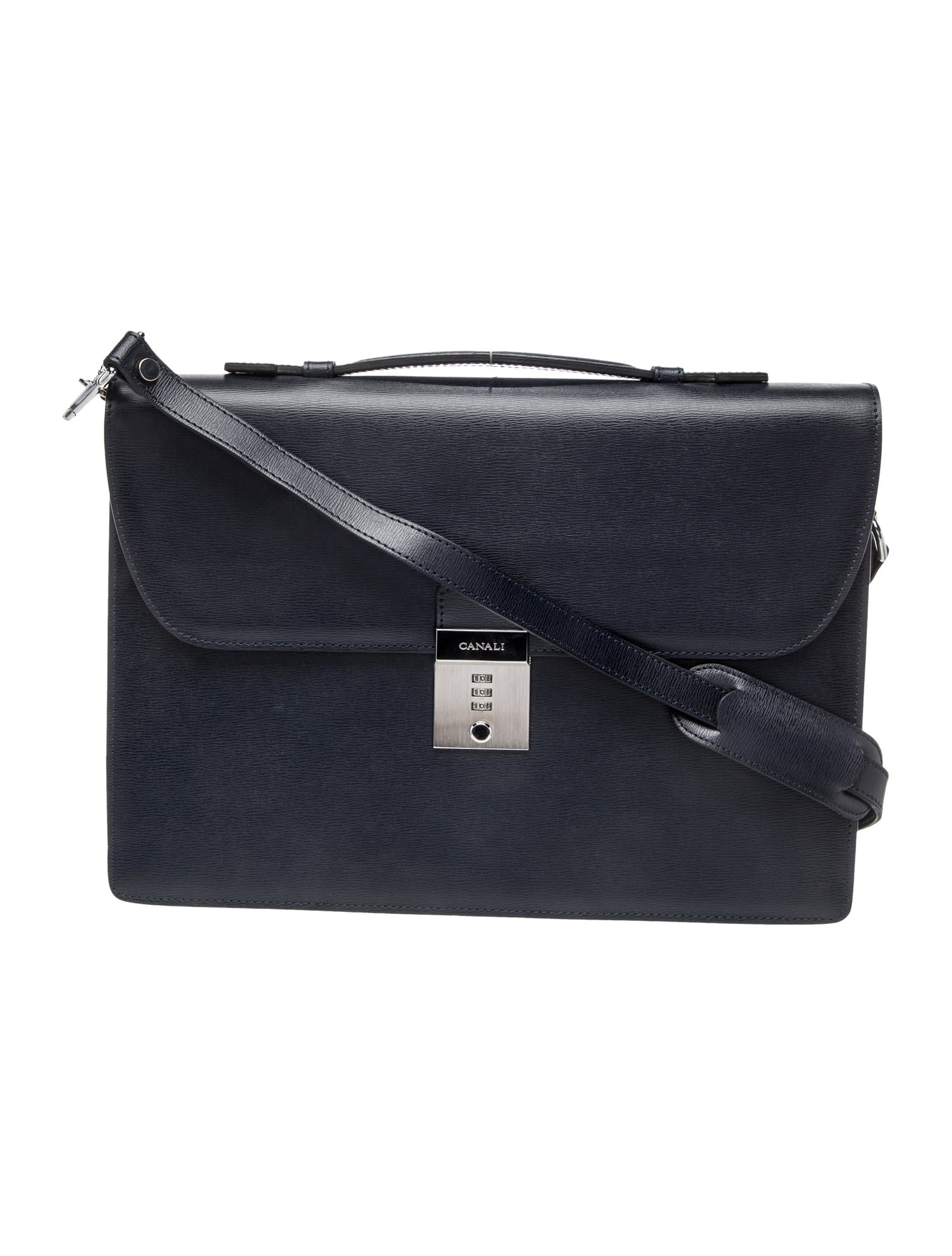 Canali Leather Messenger Bag w/ Tags