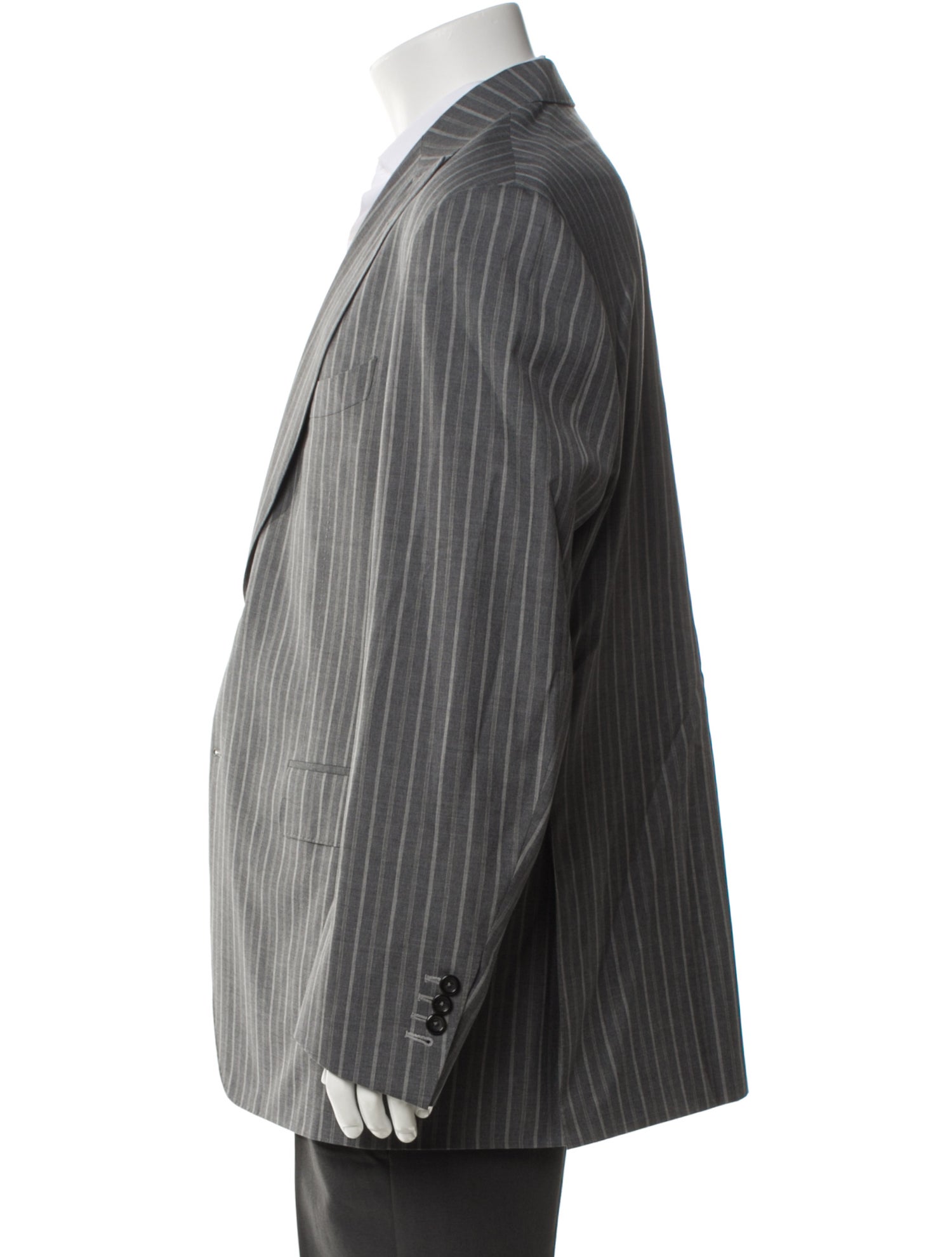 Canali Wool Striped Blazer