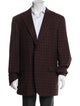Canali Wool Plaid Print Blazer