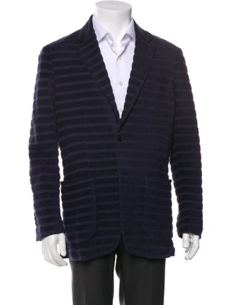 Canali Plaid Print Peacoat
