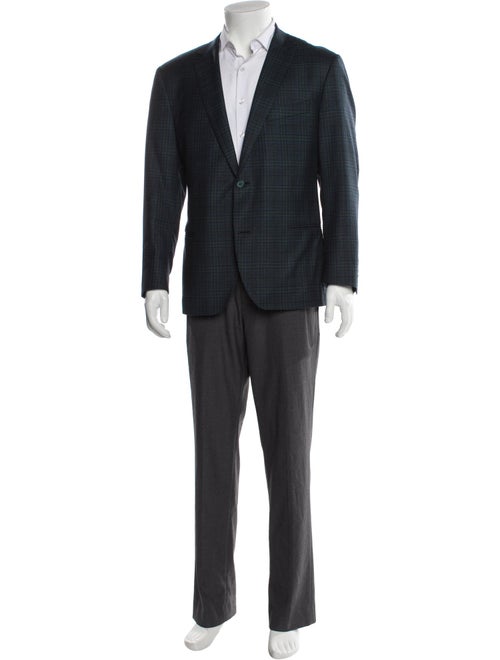 Canali Plaid Print Blazer