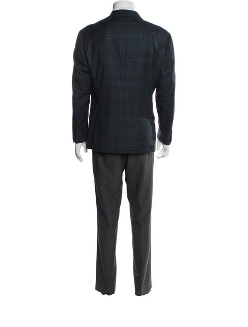 Canali Plaid Print Blazer