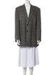 Canali Wool Houndstooth Print Blazer
