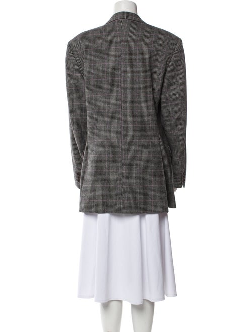 Canali Wool Houndstooth Print Blazer