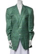 Canali Plaid Print Blazer