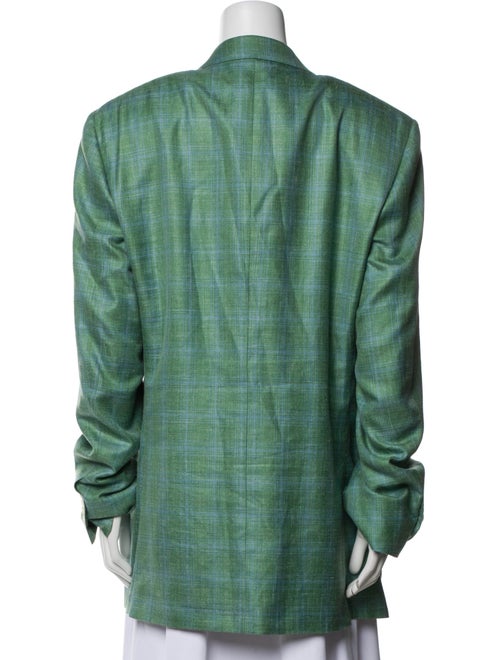 Canali Plaid Print Blazer