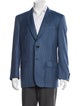 Canali Silk Plaid Print Blazer