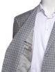 Canali Wool Plaid Print Overcoat