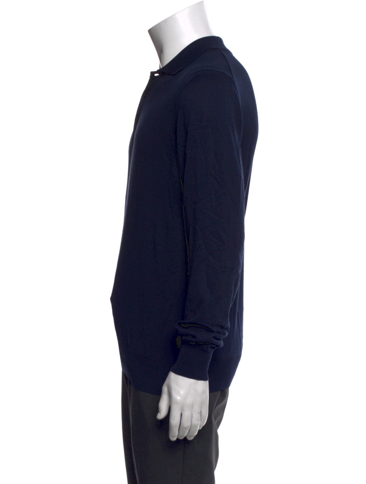 Canali Collar Long Sleeve Polo Sweater